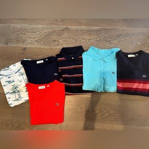 6 x size 44 womens lacoste shirts